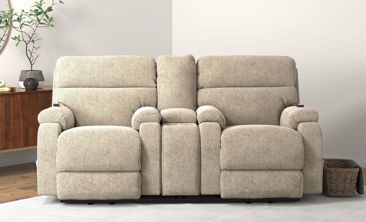 Regenerator Burlap Zero Gravity Loveseat with Dual Power Lift Assist