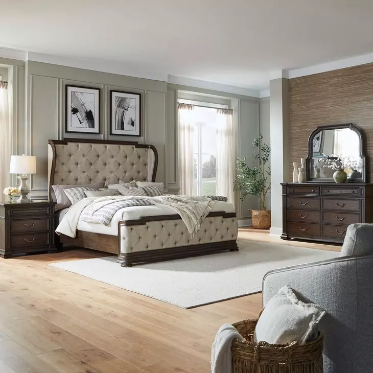 Provence Park Chateau Brown 3 Drawer Bedside Chest with USB Charging