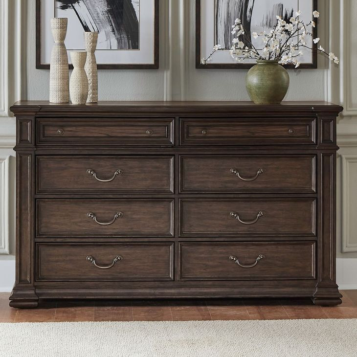Lavande Grove Chateau Brown 8 Drawer Dresser