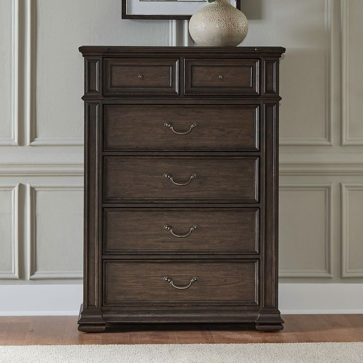 Lavande Grove Chateau Brown 6 Drawer Chest