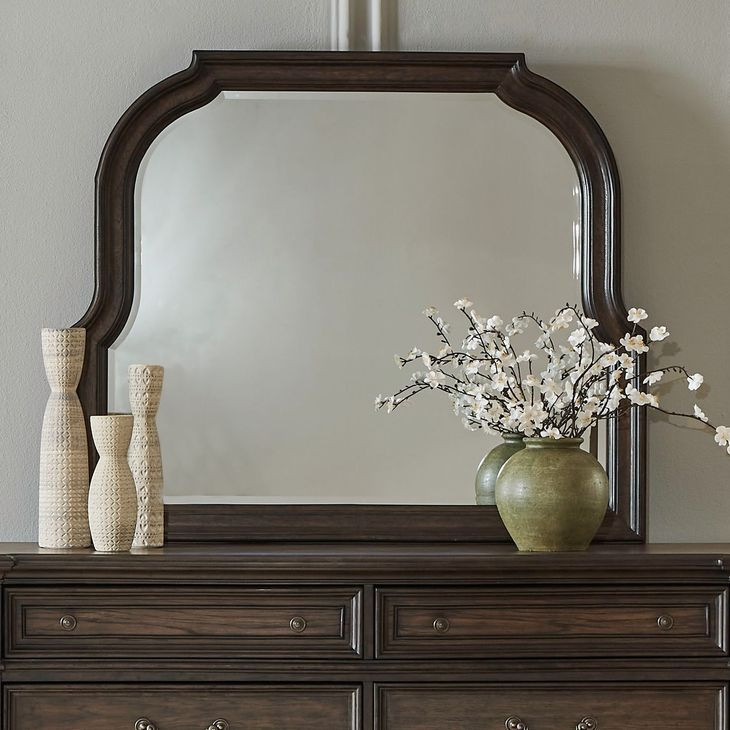 Provence Park Chateau Brown Arched Mirror