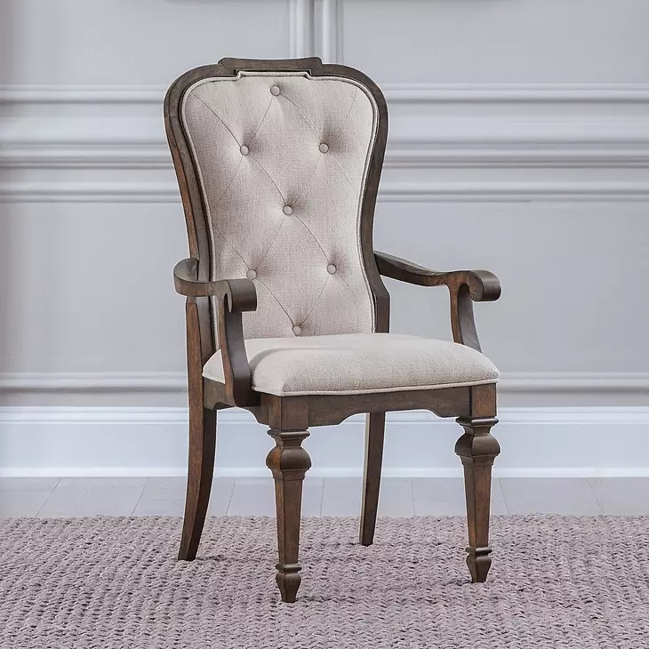 Provence Park Cream Upholstered Arm Chair Set of 2