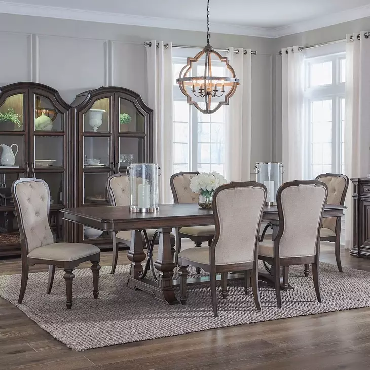 Provence Park Chateau Brown 102" Extendable Rectangular Dining Table