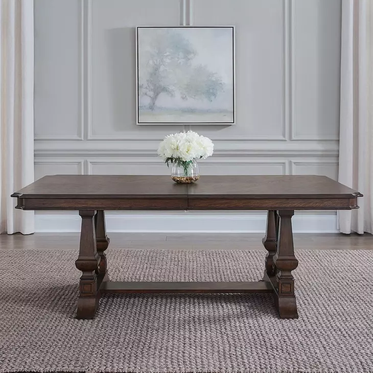 Provence Park Chateau Brown Extendable Rectangular Dining Room Set