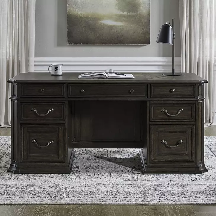 Parkside Estate Chateau Brown 66" Jr Executive Desk