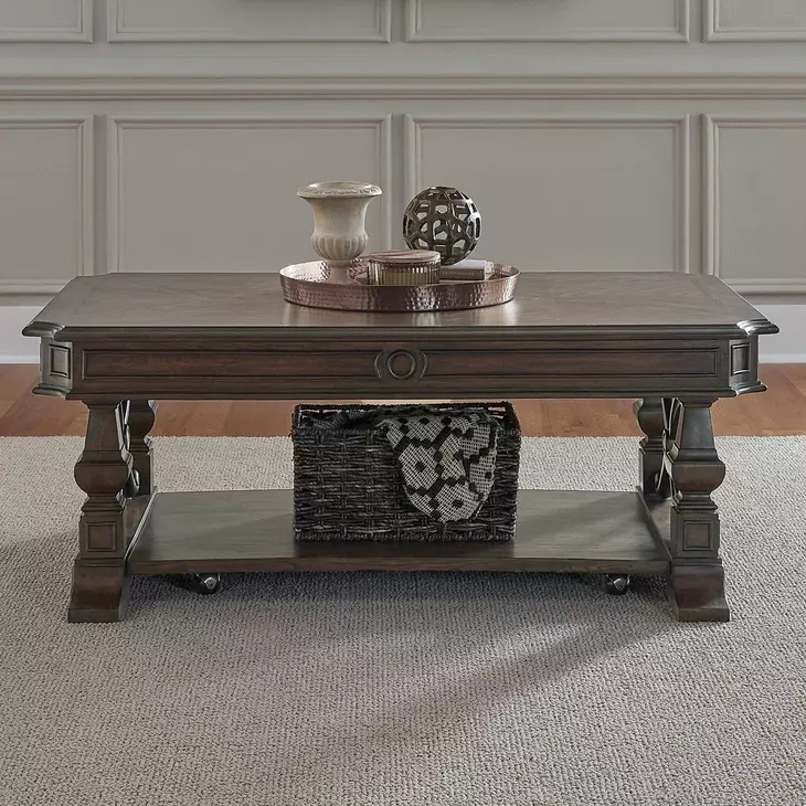 Provence Park Chateau Brown Rectangular Cocktail Table
