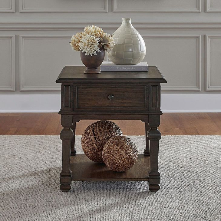 Provence Park Chateau Brown Rectangular End Table