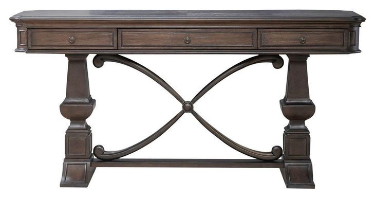 Provence Park Chateau Brown Rectangular Sofa Table
