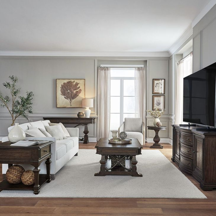 Provence Park Chateau Brown Rectangular Occasional Table Set