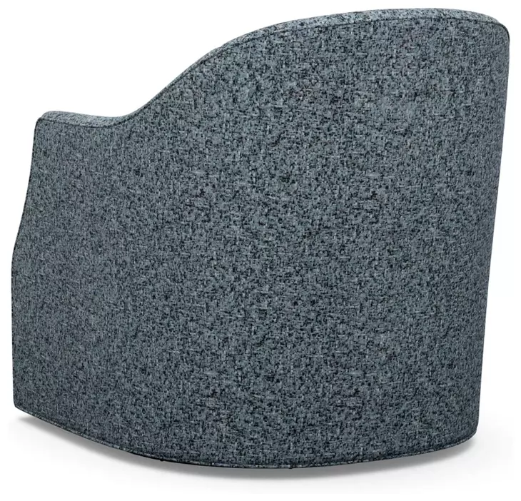Ariana Blue Upholstered Escala Swivel Accent Chair