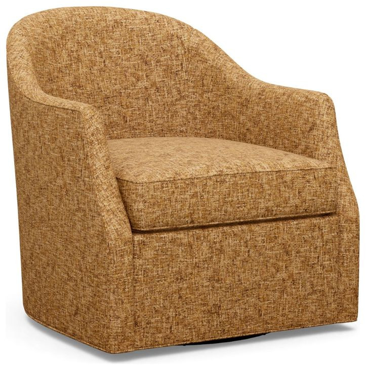 Escala Ariana Orange Upholstered Swivel Chair