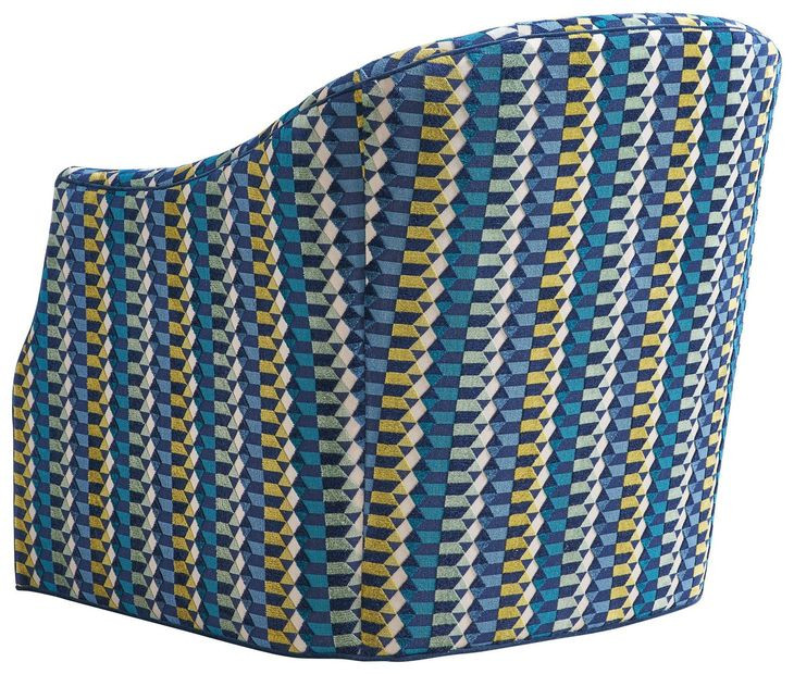 Escala Ariana Blue Upholstered Swivel Chair