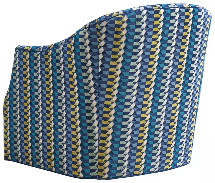 Escala Ariana Blue Upholstered Swivel Chair