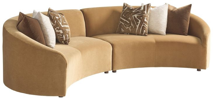 Alston La Costa Tan 2 Piece Modular Curved Sectional