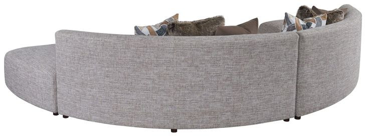 Alston Zanzibar Rust 4 Piece Modular Curved Sectional