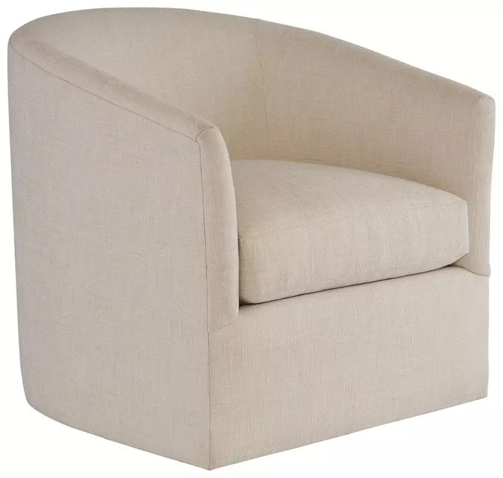 Sunset Key Candice Ivory Upholstered Swivel Chair