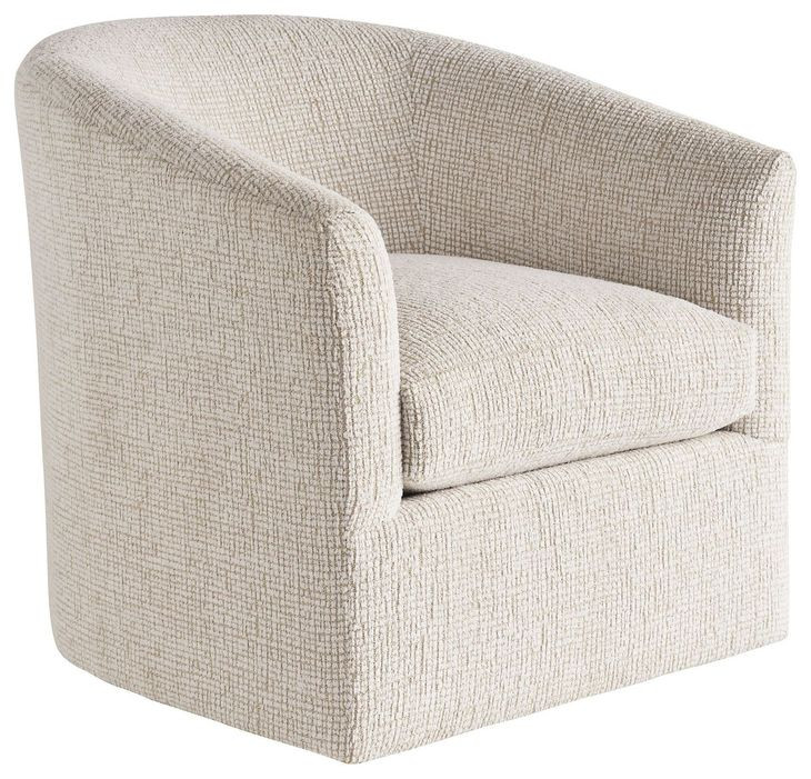 Sunset Key Candice Beige Upholstered Swivel Chair
