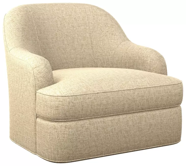 Alta Vista Beige Upholstered Swivel Chair