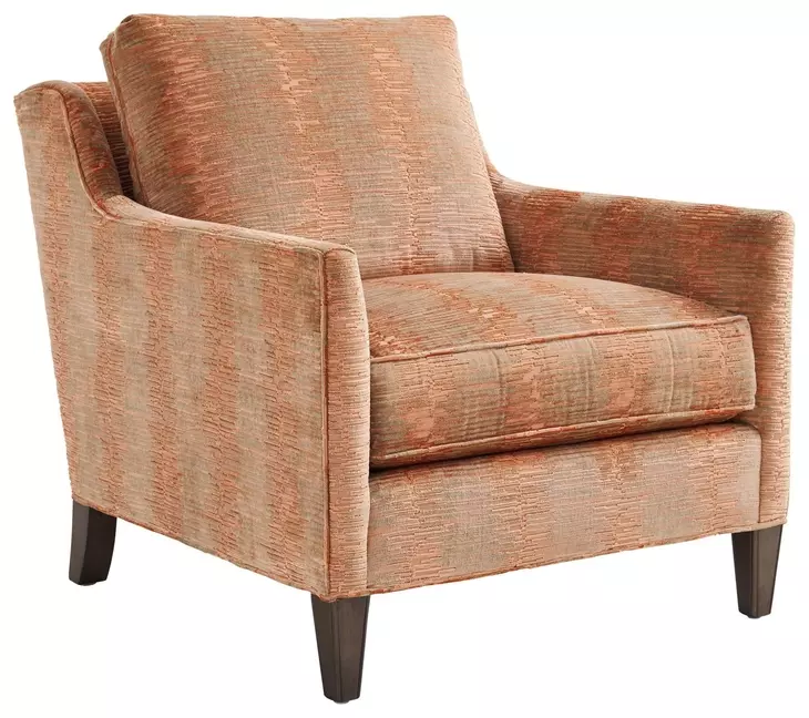 Turin Ariana Red and Brown Upholstered Lounge Chair