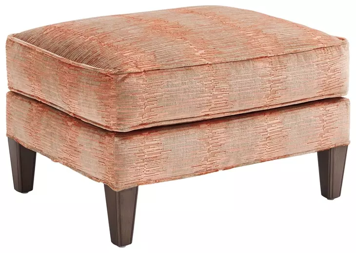 Turin Ariana Sandstone Leather Upholstered Rectangular Ottoman
