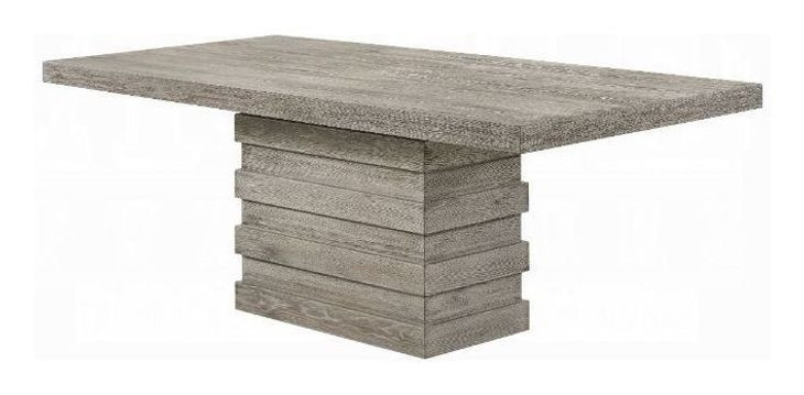 Faustine Salvaged Light Oak 84" Rectangular Dining Table