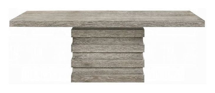 Faustine Salvaged Light Oak 84" Rectangular Dining Table