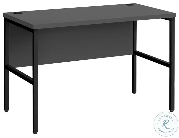 7731 Gray And Black 48" Computer Desk