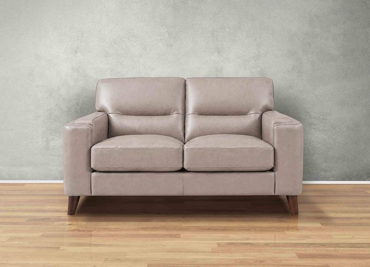 Elwyn Stone Leather 64" Loveseat