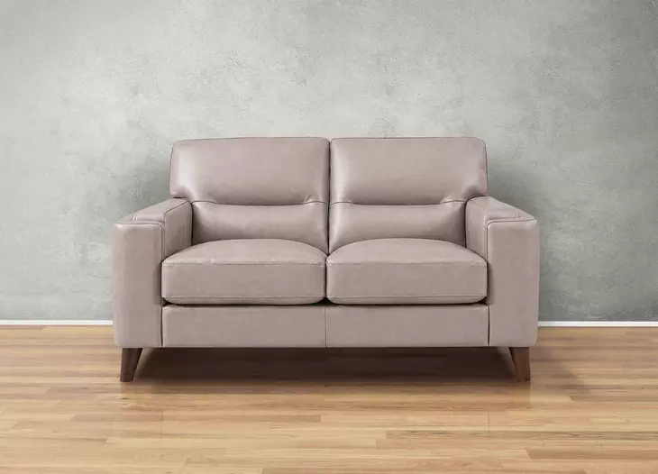 Elwyn Stone Leather 64" Loveseat