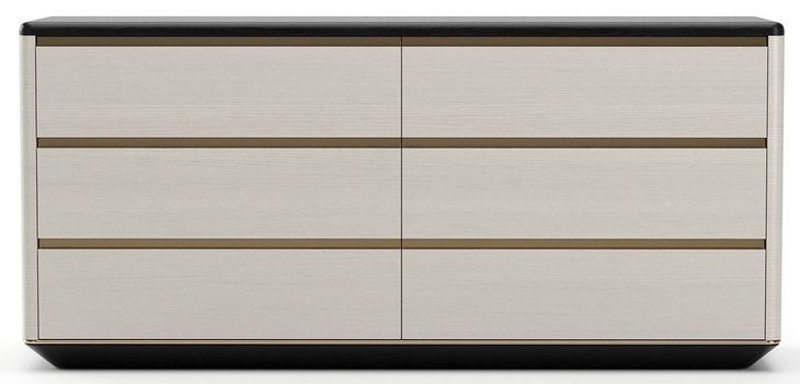 Madera Opal Ash and Modern Walnut 6 Drawer Dresser