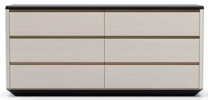 Madera Opal Ash and Modern Walnut 6 Drawer Dresser