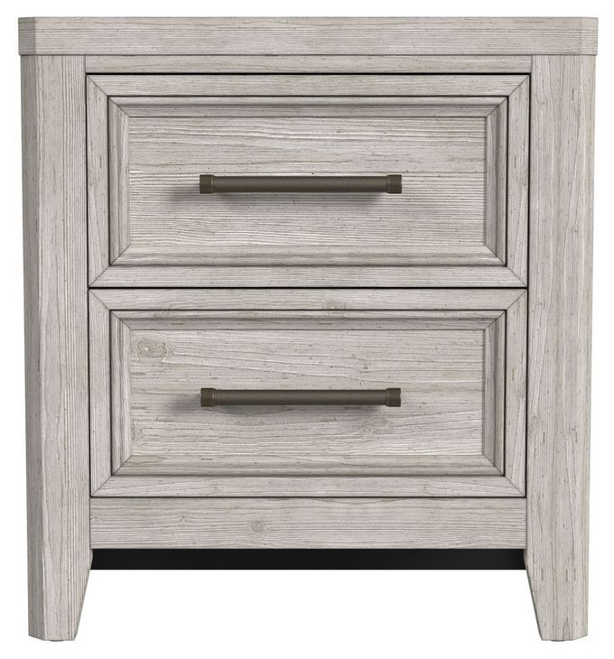 Carlson Washed Linen 2 Drawer Nightstand