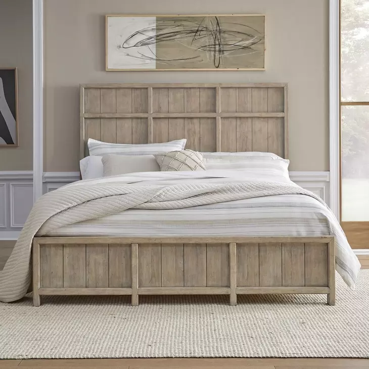 Proximity Place Barley Buff King Panel Bed