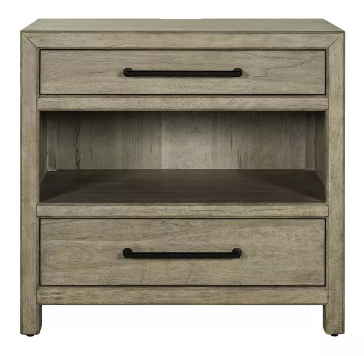 Proximity Place Barley Buff 2 Drawer Bedside Chest with USB Charging and LED