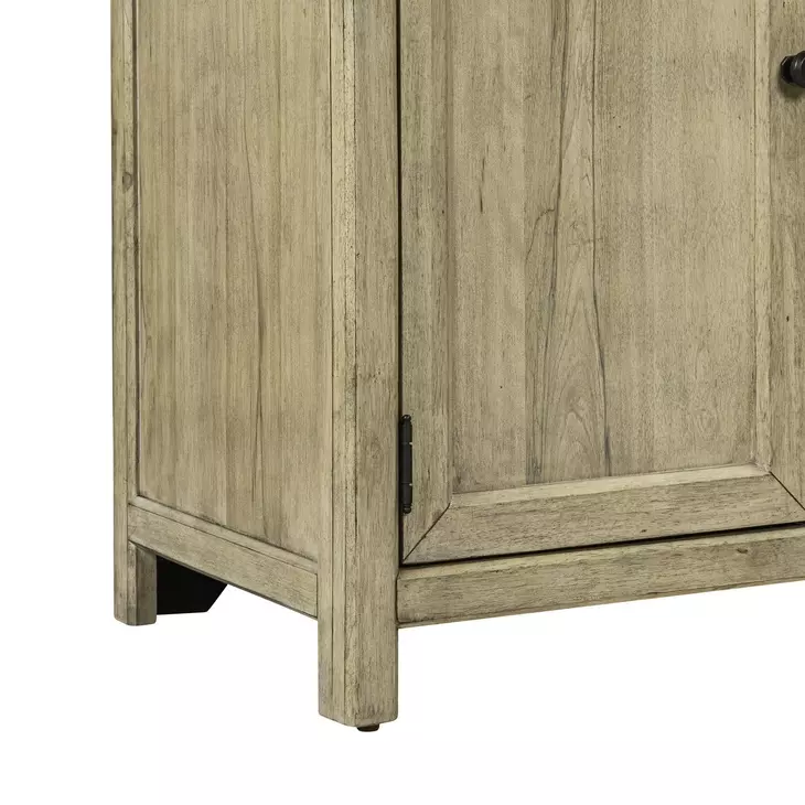 Central Place Barley Buff and White 4 Door Stone Top Accent Buffet