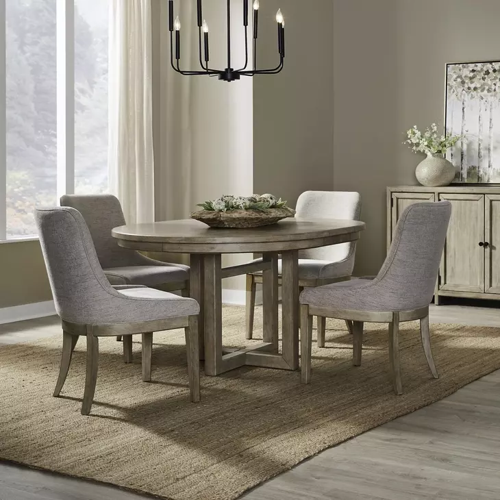 Proximity Place Barley Buff 60" Extendable Oval Dining Table