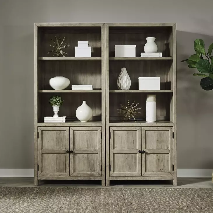 Proximity Place Barley Buff 2 Piece Bunching Bookcase Set