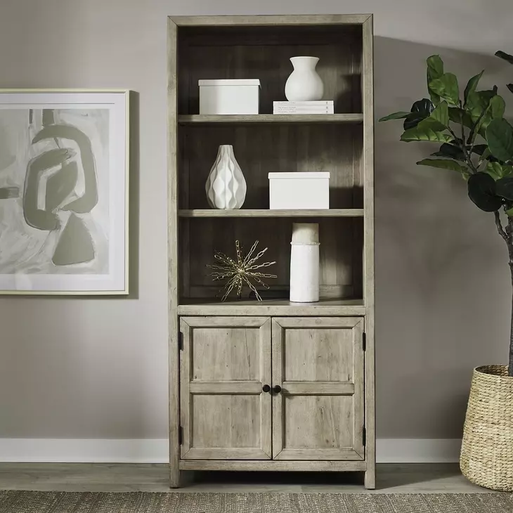 Proximity Place Barley Buff 2 Door Bunching Bookcase