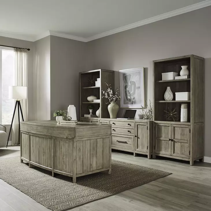 Proximity Place Barley Buff 2 Piece Bunching Bookcase Set