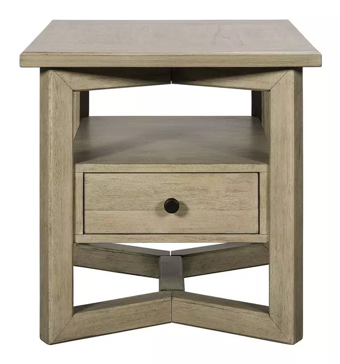 Proximity Place Barley Buff Rectangular End Table