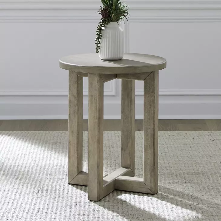 Proximity Place Barley Buff Round Chairside Table