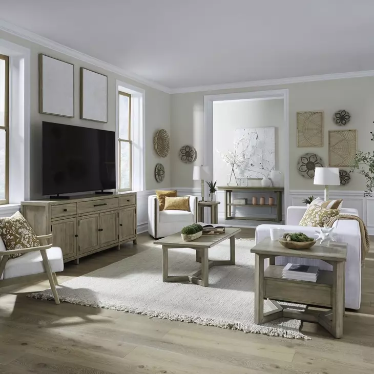Proximity Place Barley Buff Round Chairside Table