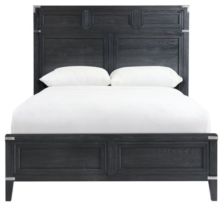 Laguna Weathered Steel Queen Panel Bed