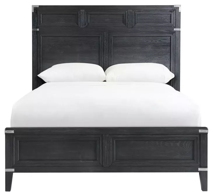 Laguna Weathered Steel Queen Panel Bed