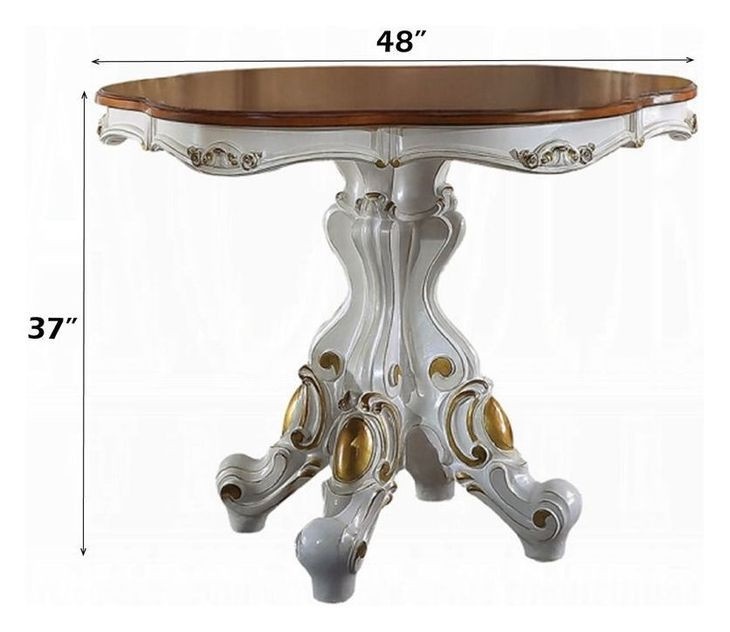 Picardy Antique Pearl and Cherry Oak 48" Round Counter Height Dining Table
