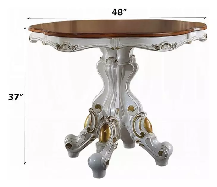 Picardy Antique Pearl and Cherry Oak 48" Round Counter Height Dining Table