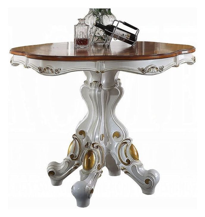 Picardy Antique Pearl and Cherry Oak 48" Round Counter Height Dining Table