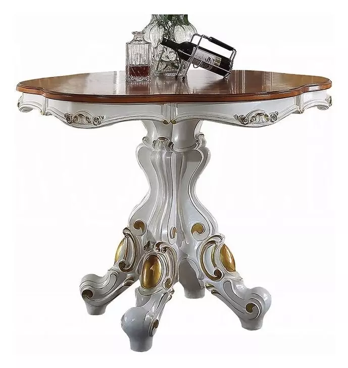 Picardy Antique Pearl and Cherry Oak 48" Round Counter Height Dining Table