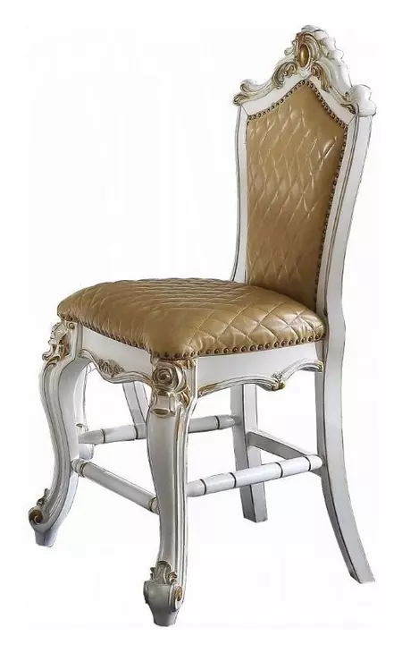 Picardy Butterscotch Upholstered Counter Height Chair with Nailhead Trim Set of 2