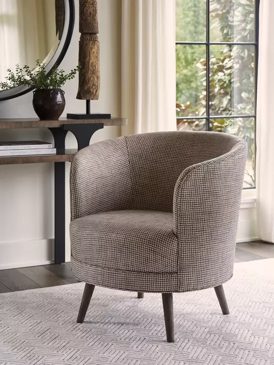 Zanzibar Sandstone Upholstered Torrington Swivel Accent Chair